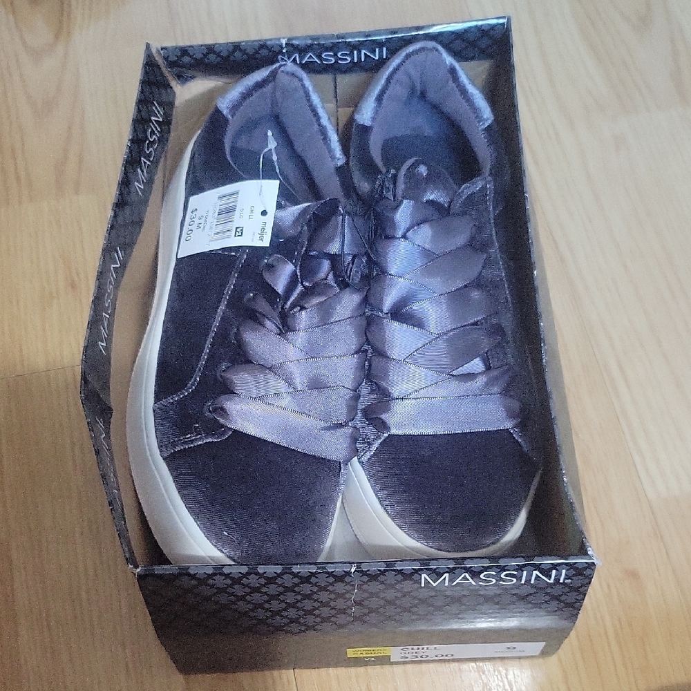 Massini Purple Velvet Sneakers